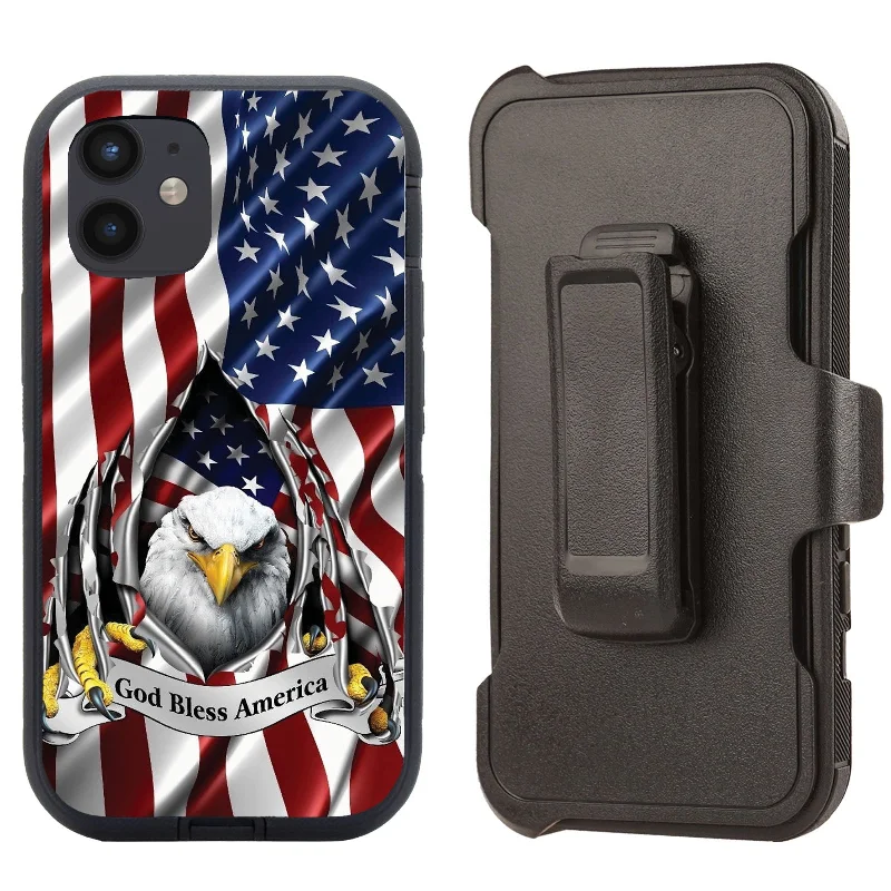 Shockproof Case for Apple iPhone 12 Mini 5.4" Eagle Flag