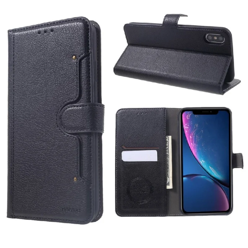 KAIYUE PU Leather Wallet Case with Magnetic Flip Cover For Samsung A52 5G - Black