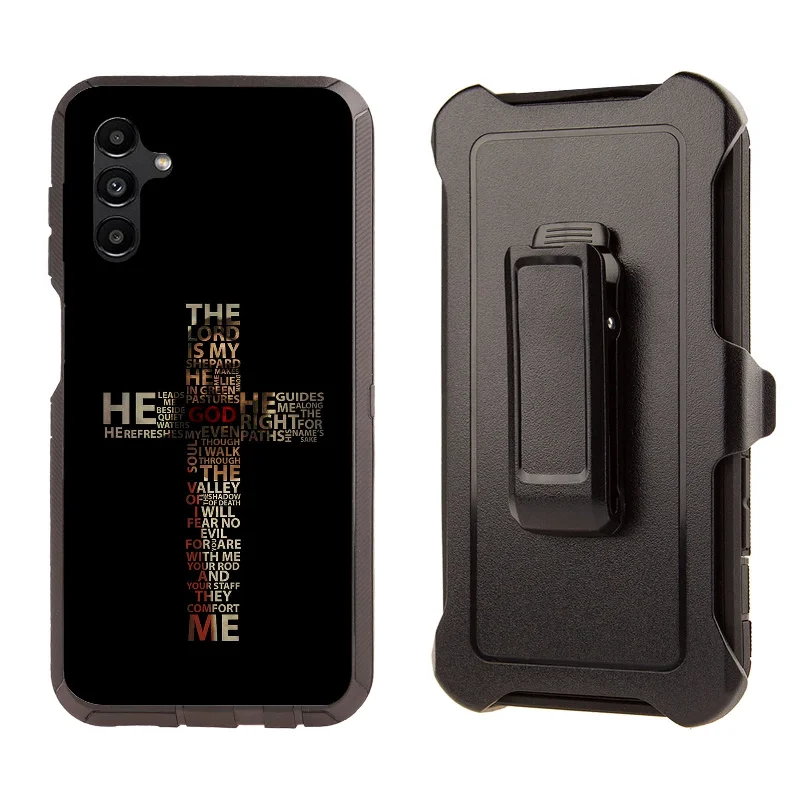 Shockproof Case for Samsung Galaxy A13 Cover Clip Rugged Cross Christian