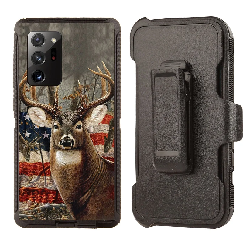 Shockproof Case for Samsung Galaxy Note 20 Ultra Clip Deer Flag