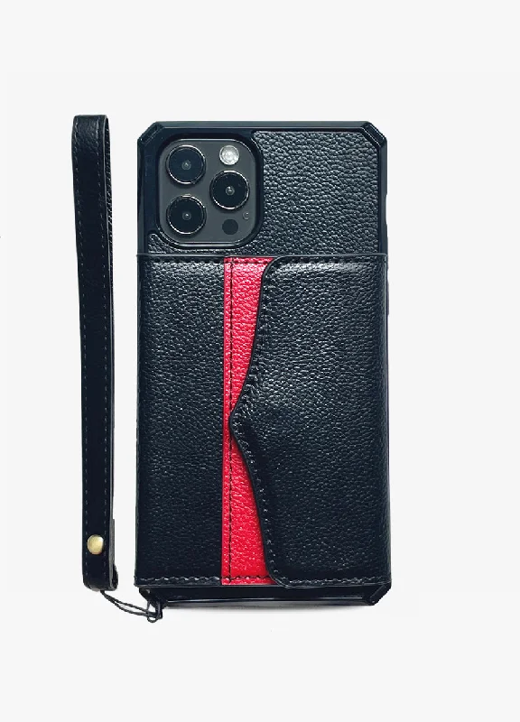 Folded Mirror Card Wallet Case in Black