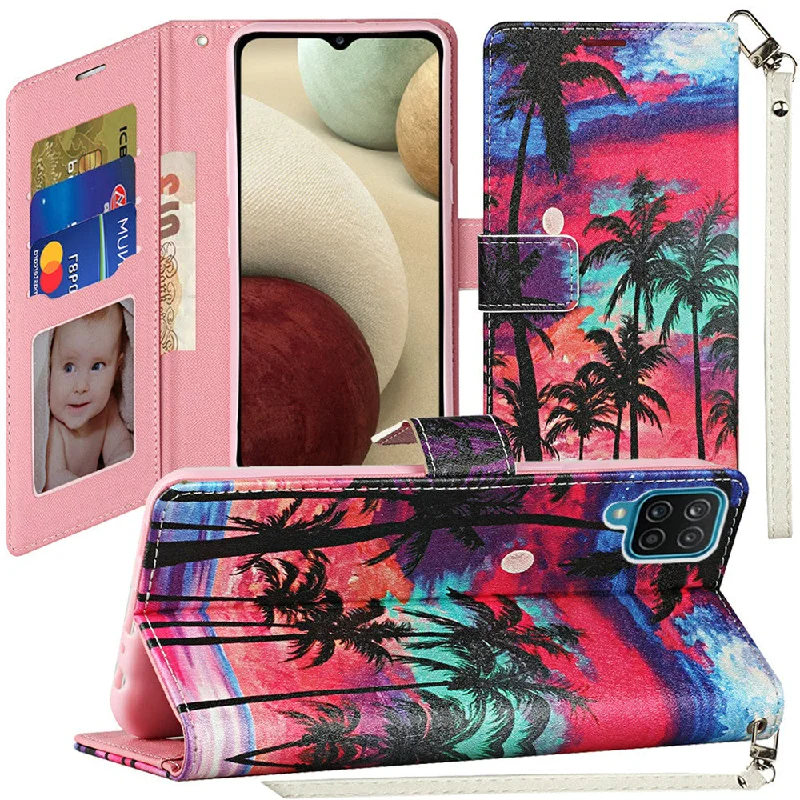 For Motorola Moto One 5G Ace Vegan Design Wallet ID Card Case Cover - Beautiful Island