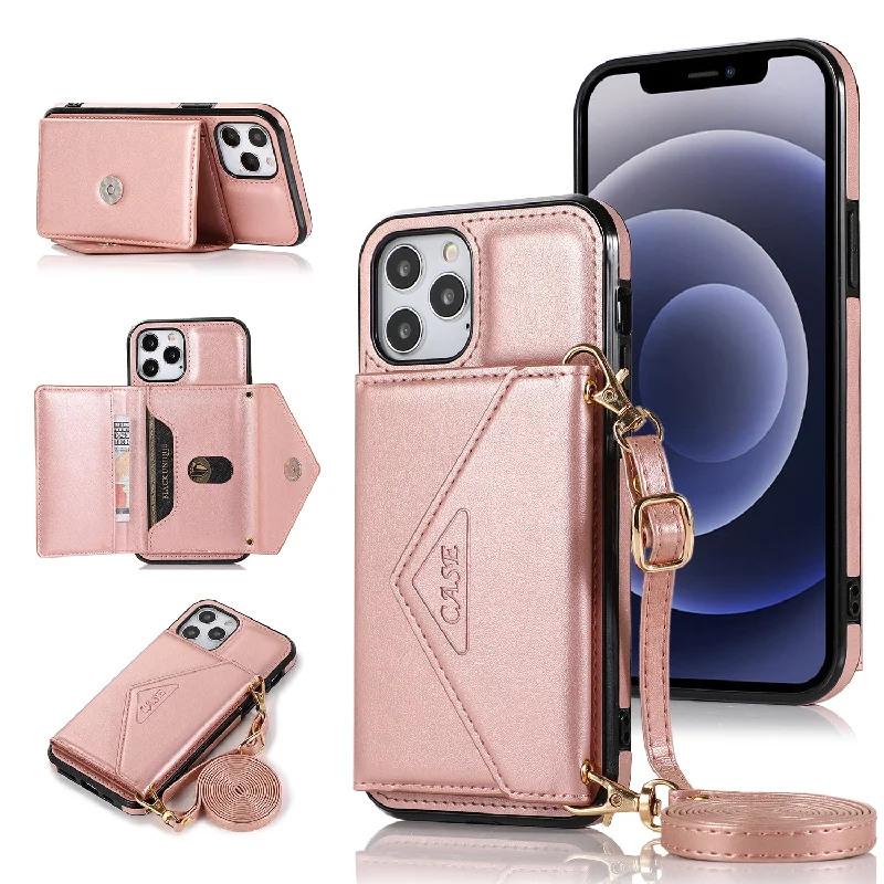 For Samsung Galaxy s21 Plus, s30 Plus ELEGANT Wallet Case ID Money Holder Case Cover - Rose Gold