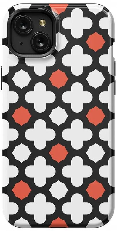 Red Lattice Tile | High Contrast Design Case