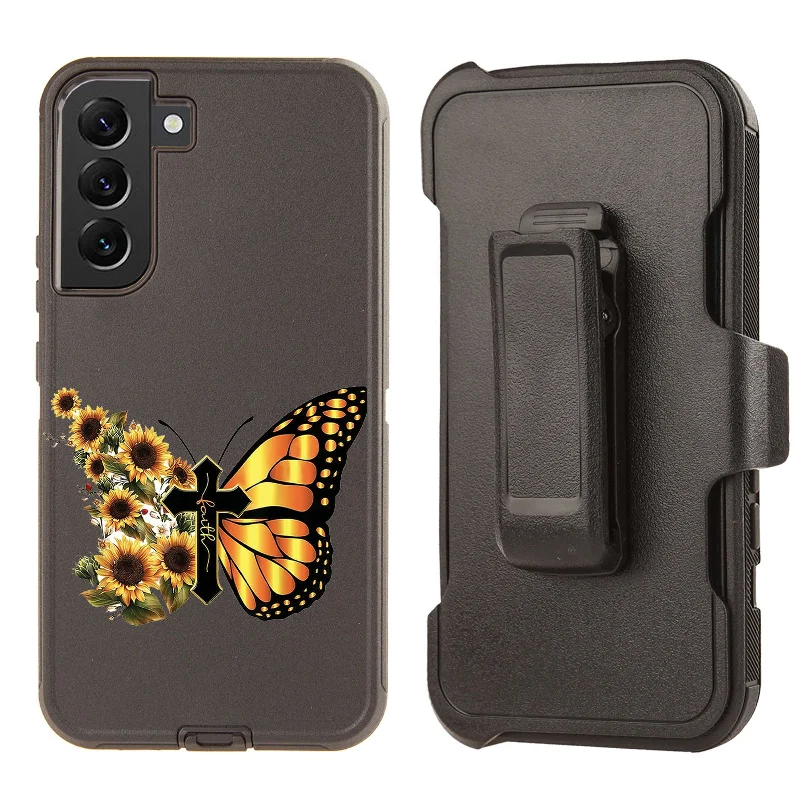 Shockproof Case for Samsung Galaxy S23 Cover Butterfly Cross