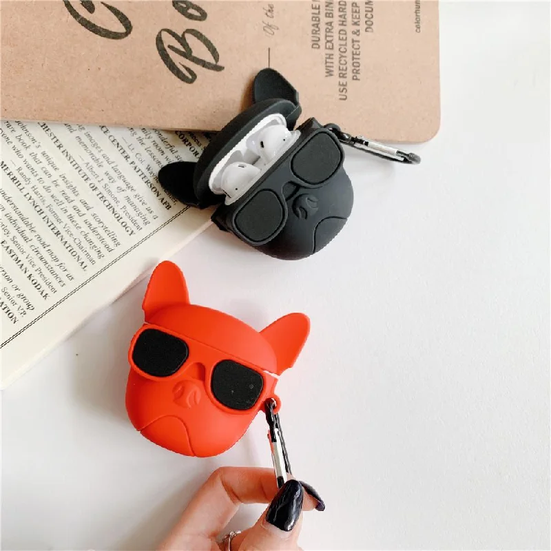 Cool bulldog headphone case for Apple Airpods 4 3 pro 2 1