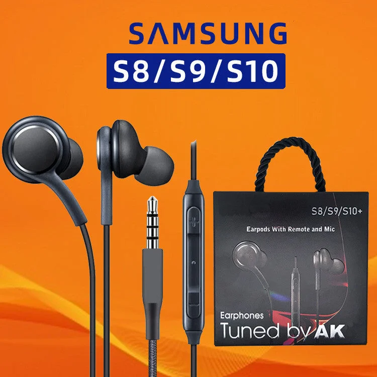 S8 S9 S10 earbuds with Volume control & Mic for Samsung for all phones