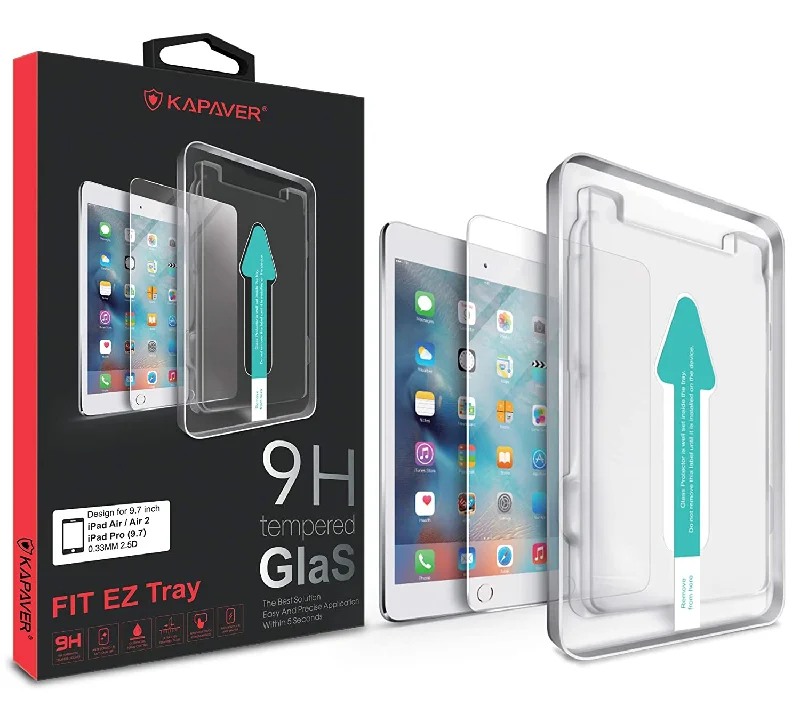 iPad 9.7 Tempered Glass Screen Protector Guard | Easy FIT - 1 Pack