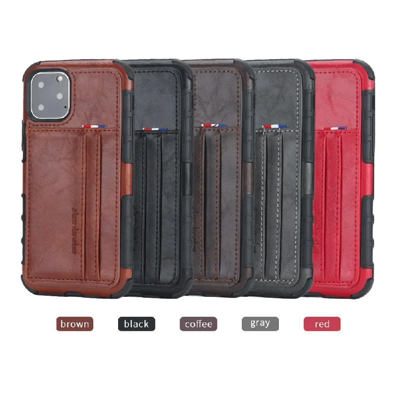 PU Leather business style phone cover with card slot Phone Case for iPhone