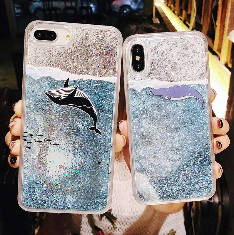 Quicksand Liquid Whale Phone Case for iPhone