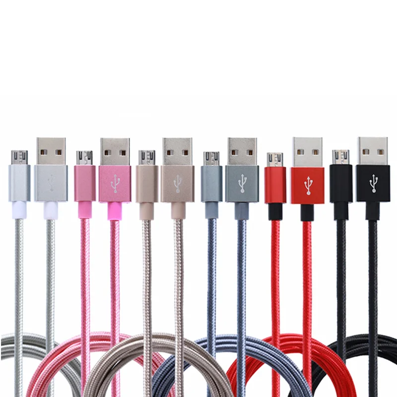 3ft 2A Braided USB Fast Charging cable charger for iPhone samsung Android Micro USB Type C