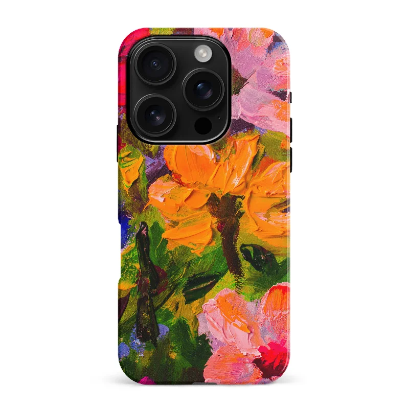 Burst Painted Flowers Phone Case