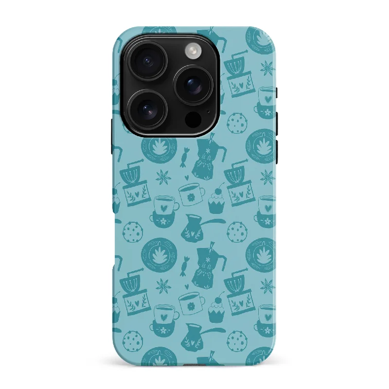 Coffee Stuff Phone Case - Cyan