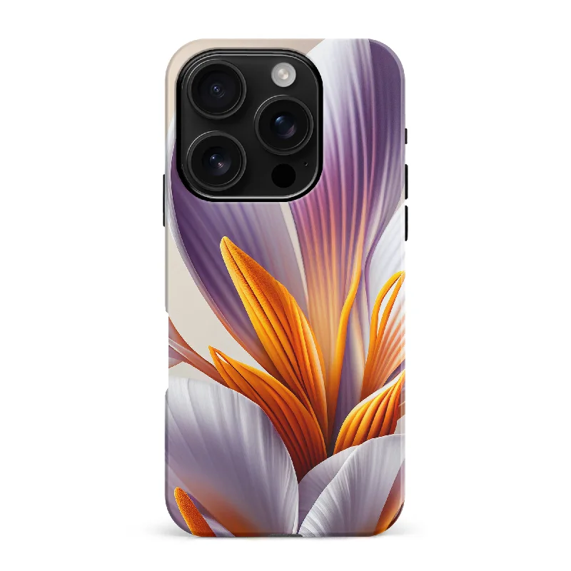 Elegant Crocus Floral Phone Case