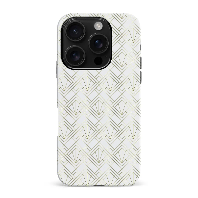 Iconic Art Deco Phone Case - White