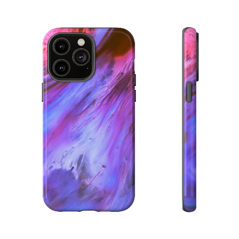 Purple Cosmos Ink Art - Protective Phone Case