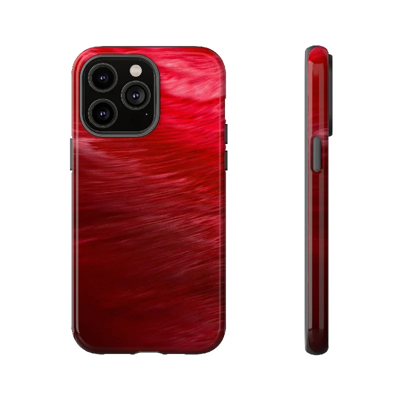 Red Feather Ink Art - Protective Phone Case