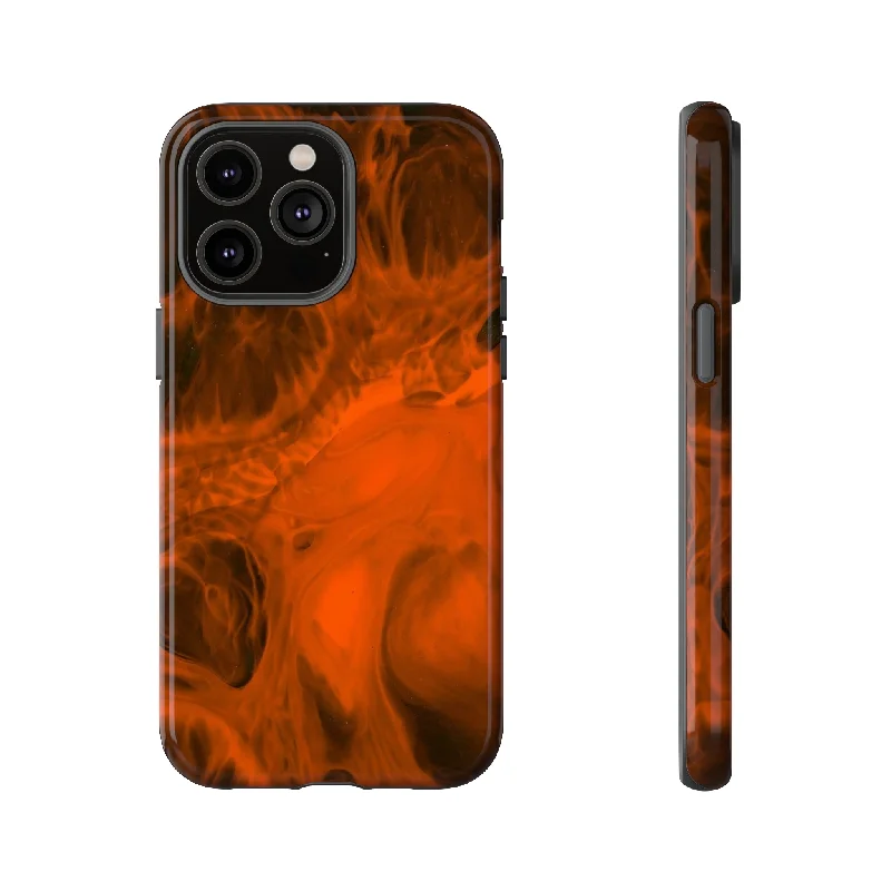 Red Flame Ink Art - Protective Phone Case