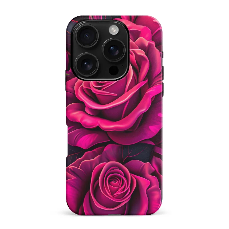 Magenta Rose Floral Phone Case