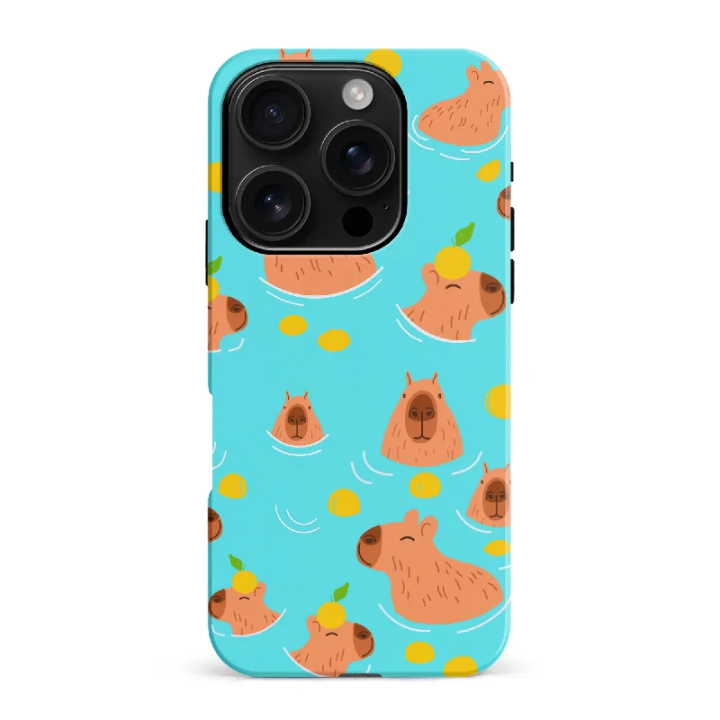 Swimming Capybaras Phone Case