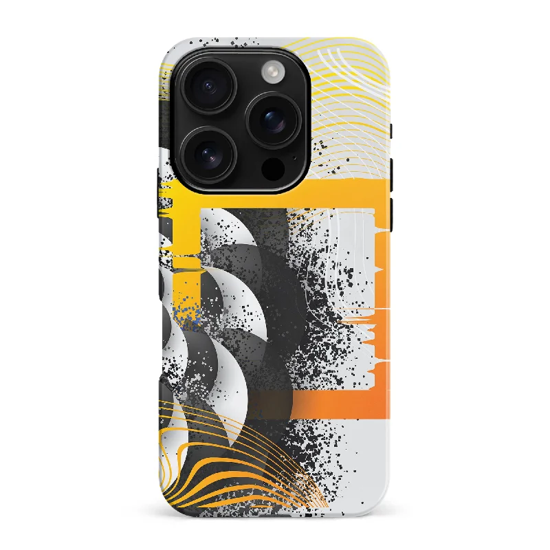 Yellow Cosmic Swirl Abstract Phone Case