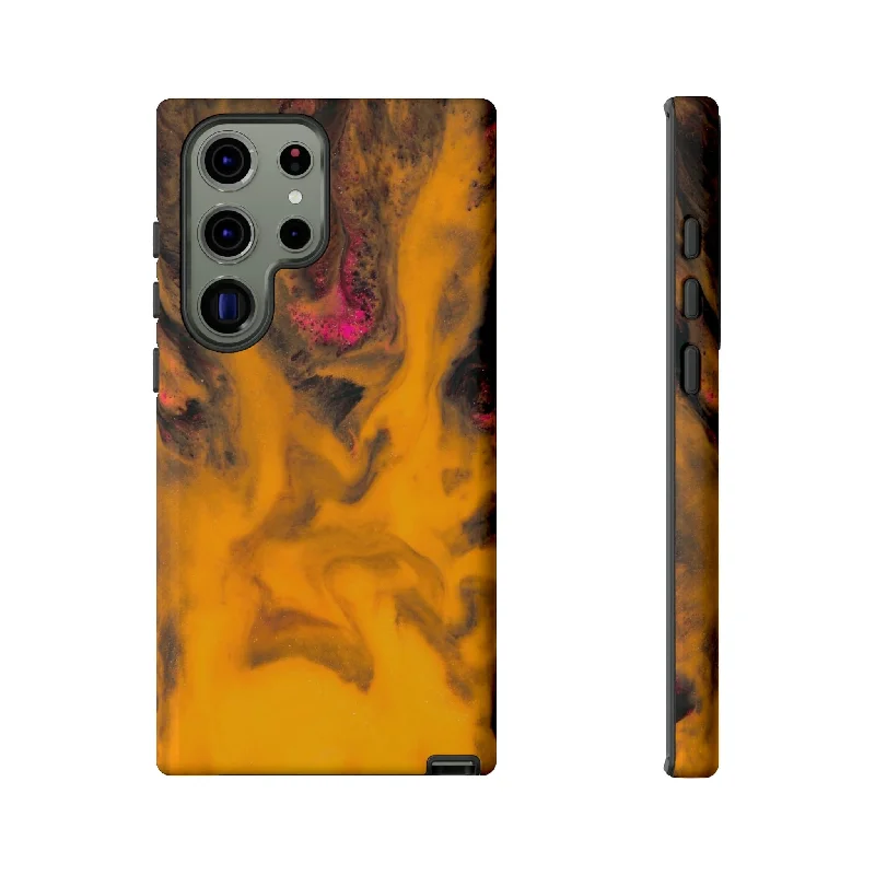 Yellow Flame Ink Art Android Case - Protective Phone Case