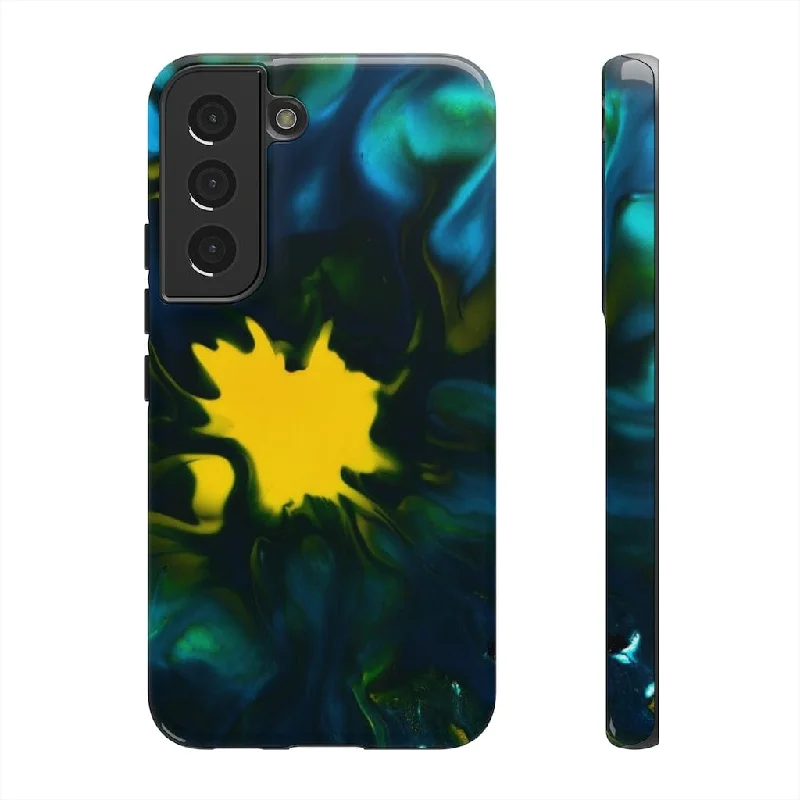 Yellow Spot Ink Art Android Case - Protective Phone Case