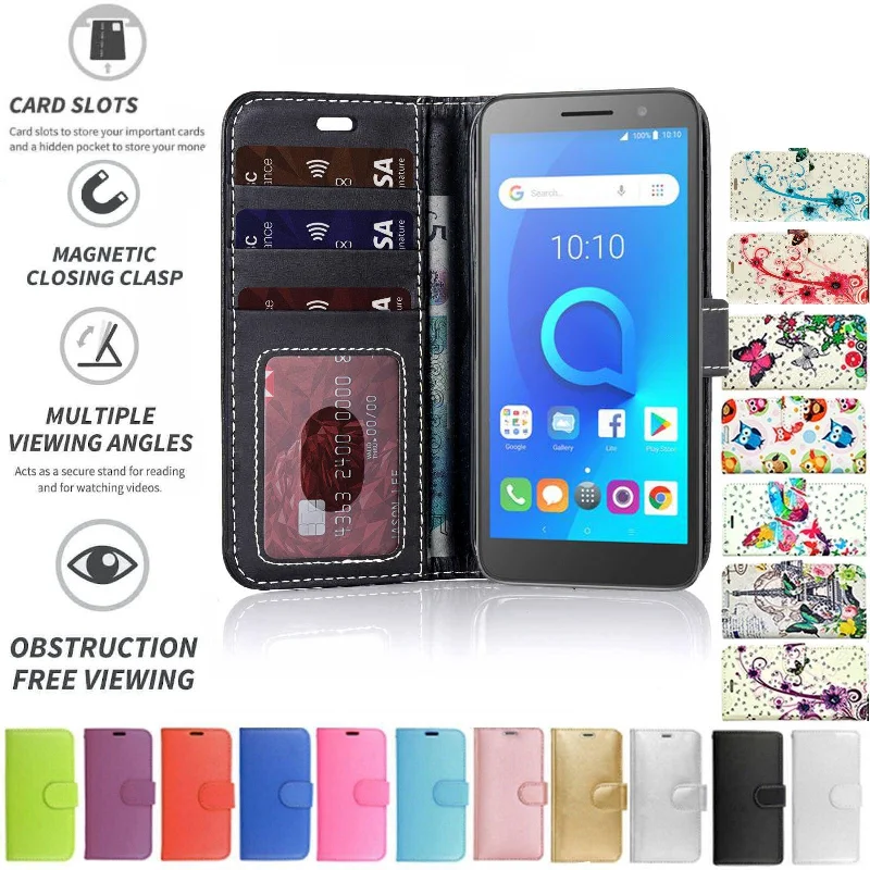 Alcatel 1X (2019) Flip Folio Book Wallet Case