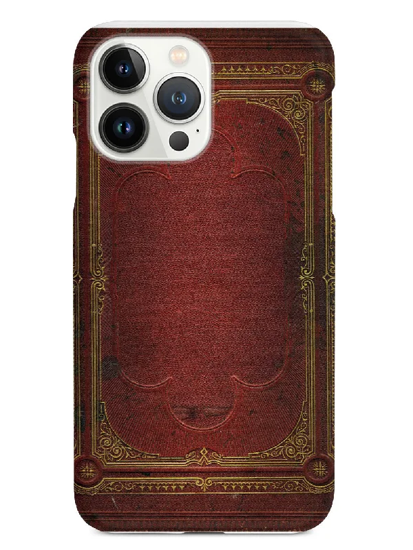 Ancient Book Cover - Red and Gold - Black Case