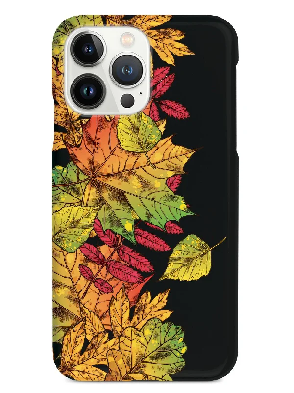 Autumn Leaves Illustration - Black Case