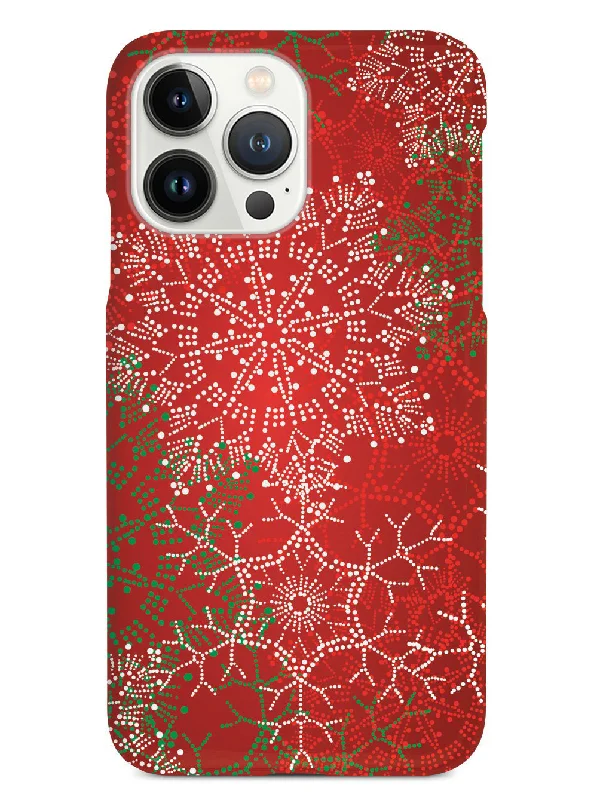 Christmas Snowflakes - Polka Dots - Black Case