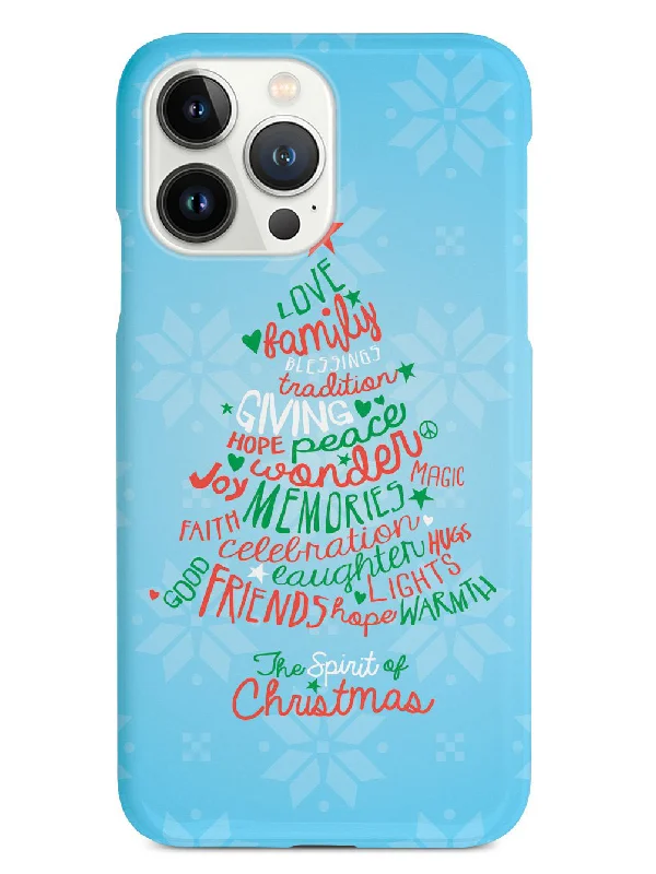 Christmas Spirit Words - Black Case