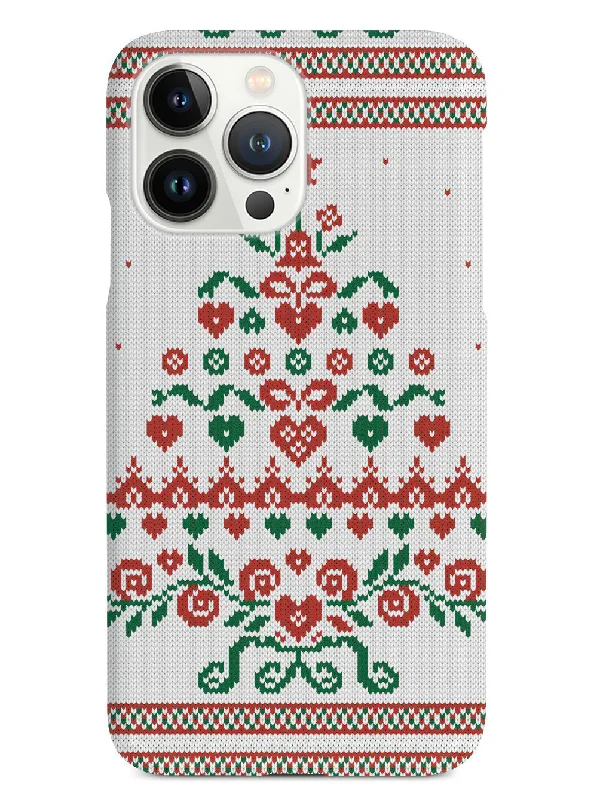 Christmas Tree Sweater Texture - White Case