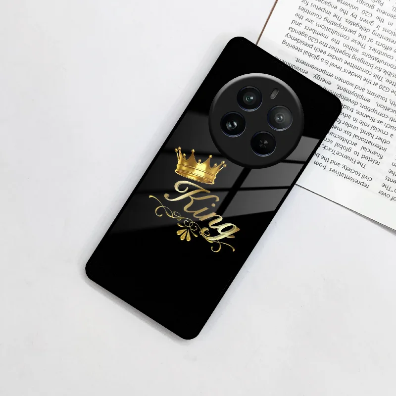 Cute King With Crown Glass Case For Realme/Narzo