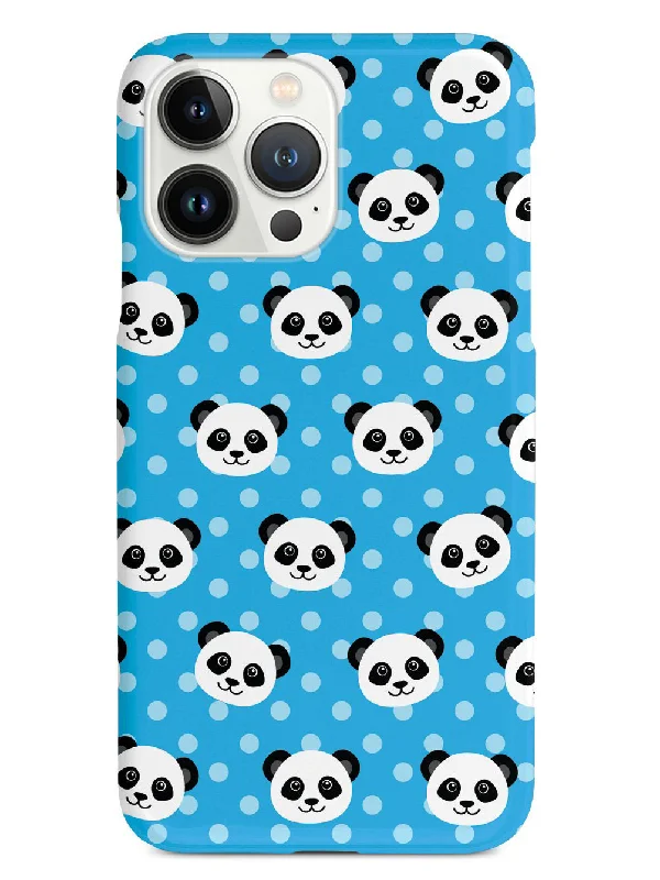 Cute Panda Pattern - Blue Polka Dots Case