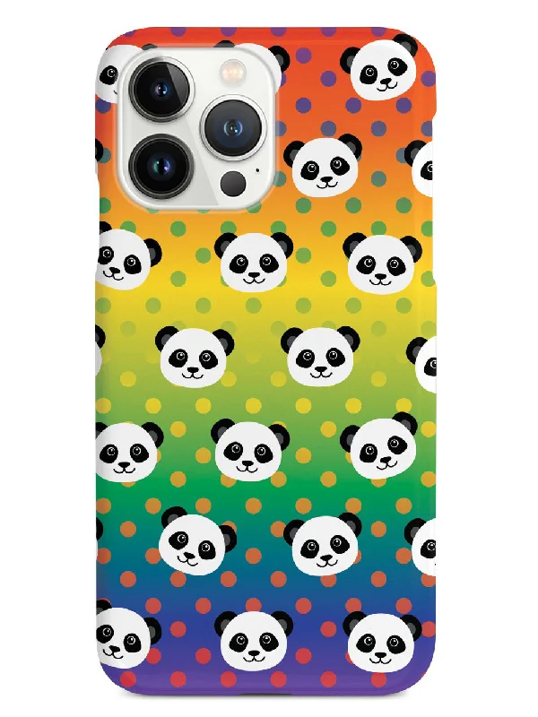 Cute Panda Pattern - Rainbow Polka Dots Case