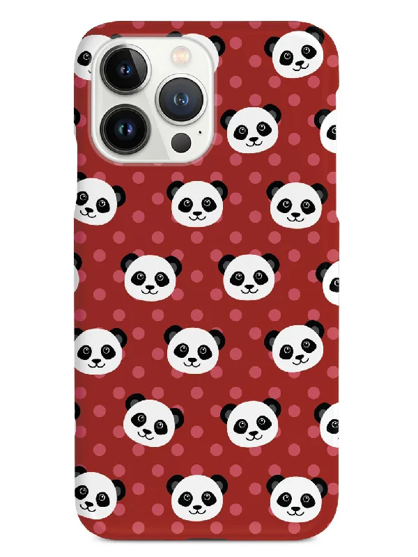 Cute Panda Pattern - Red Polka Dots Case