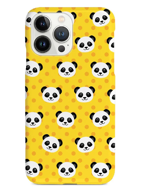 Cute Panda Pattern - Yellow Polka Dots Case