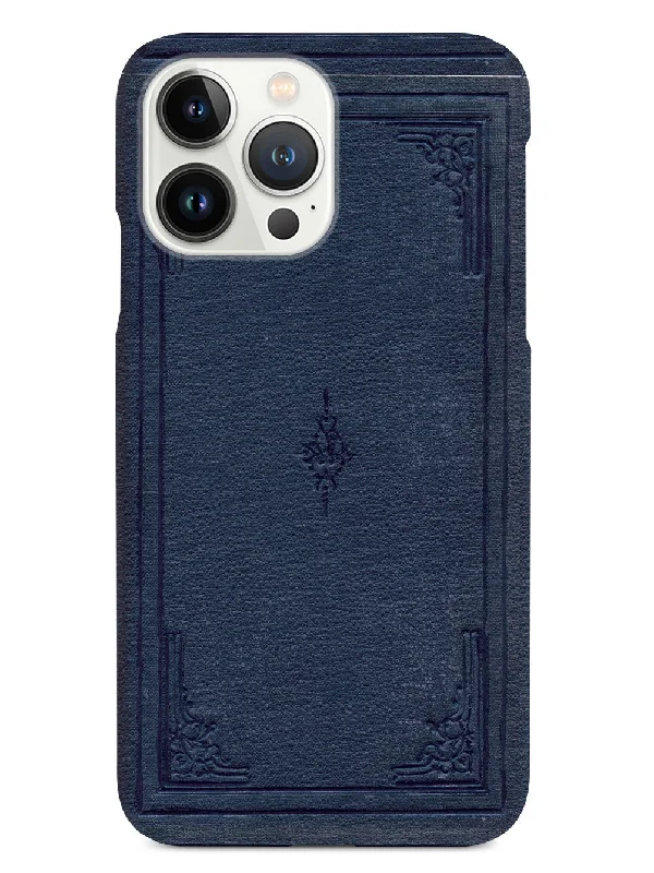 Dark Blue Book Cover - Black Case