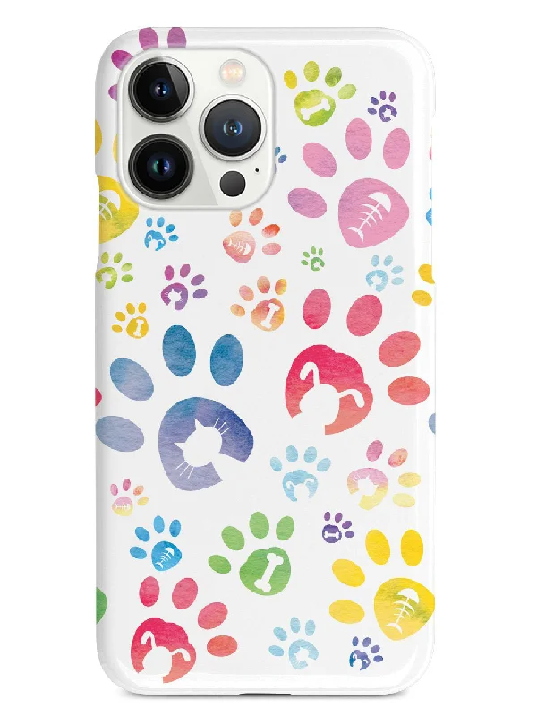 Dog & Cat Lover - Paw Prints - White Case