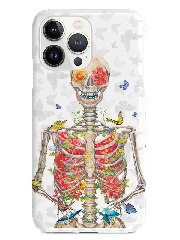 Flower Skeleton & Butterflies Case