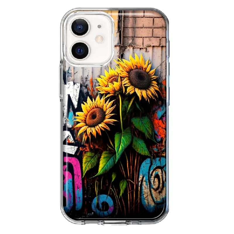 For Apple iPhone 11 Sunflowers Graffiti Painting Art Design Hybrid Protective Phone Case Cover