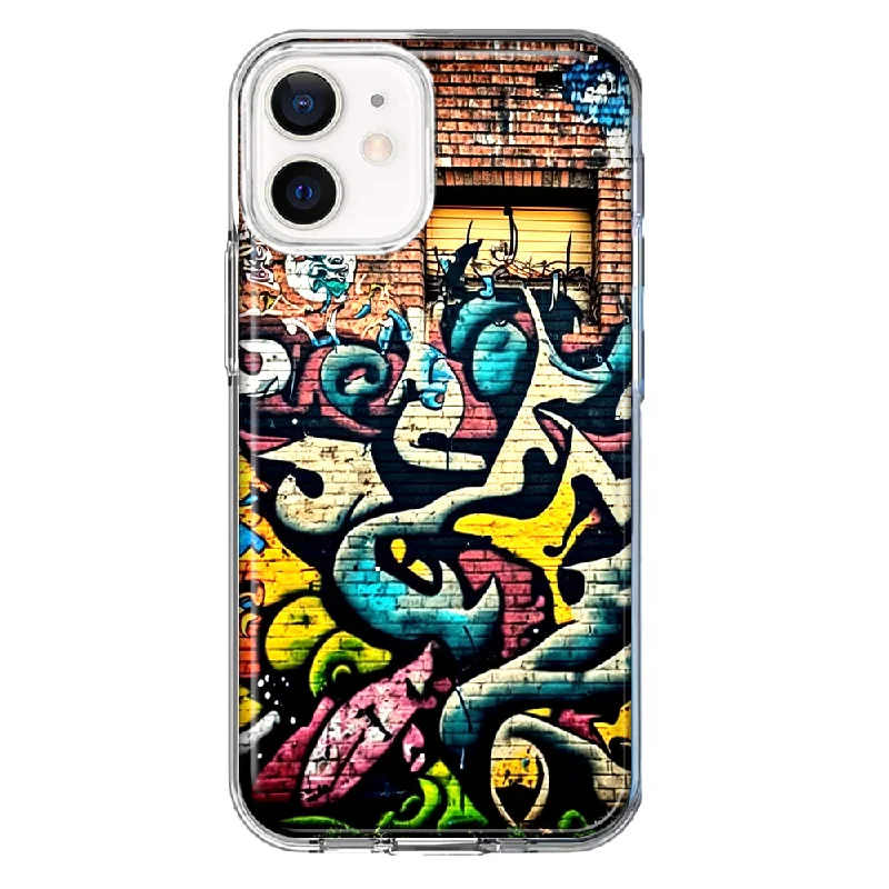 For Apple iPhone 12 Mini Urban Graffiti Wall Art Painting Design Hybrid Protective Phone Case Cover