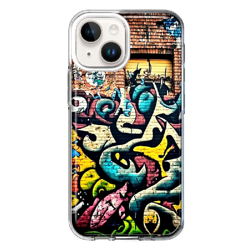 For Apple iPhone 13 Mini Urban Graffiti Wall Art Painting Design Hybrid Protective Phone Case Cover