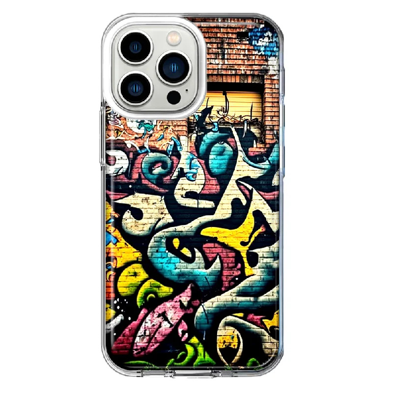 For Apple iPhone 13 Pro Urban Graffiti Wall Art Painting Design Hybrid Protective Phone Case Cover