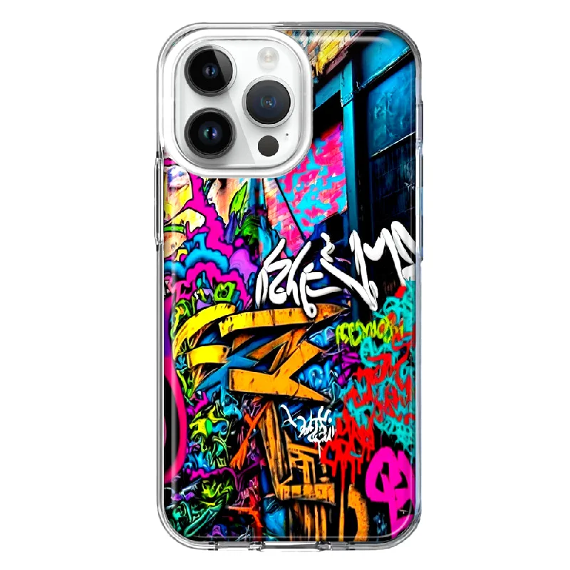 For Apple iPhone 14 Pro Max Urban Graffiti Street Art Painting Design Hybrid Protective Phone Case Cover