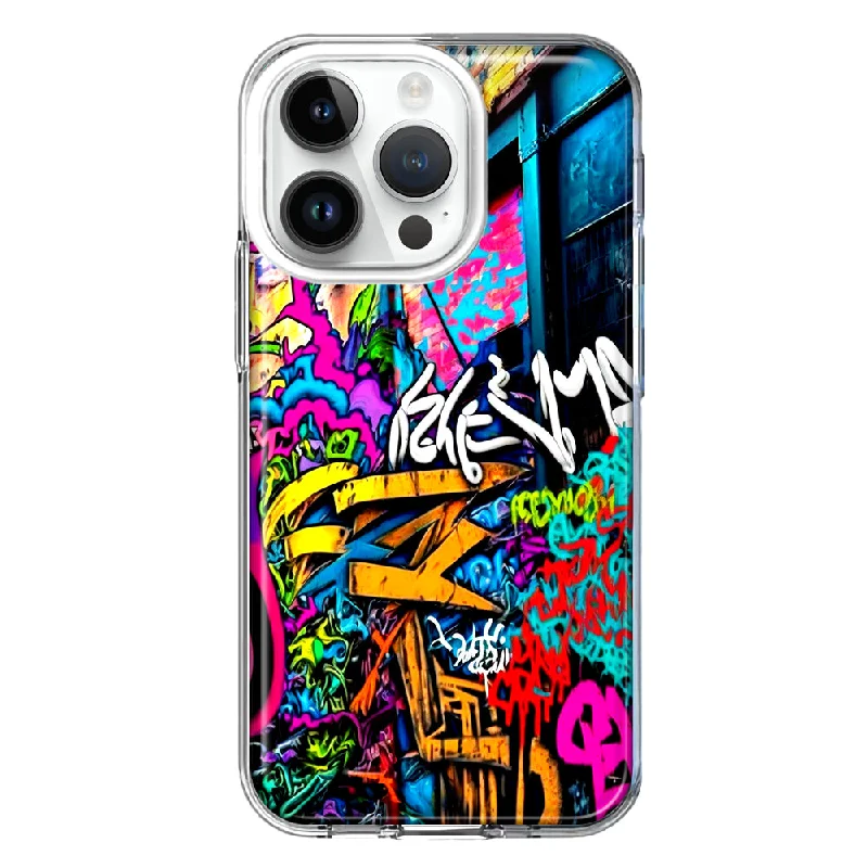 For Apple iPhone 14 Pro Urban Graffiti Street Art Painting Design Hybrid Protective Phone Case Cover