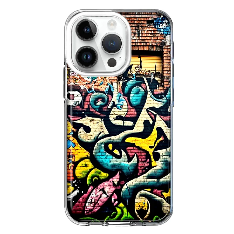 For Apple iPhone 14 Pro Urban Graffiti Wall Art Painting Design Hybrid Protective Phone Case Cover