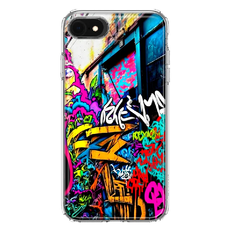 For Apple iPhone 6/7/8/SE 2020/SE 3 2022 Urban Graffiti Street Art Painting Design Hybrid Protective Phone Case Cover