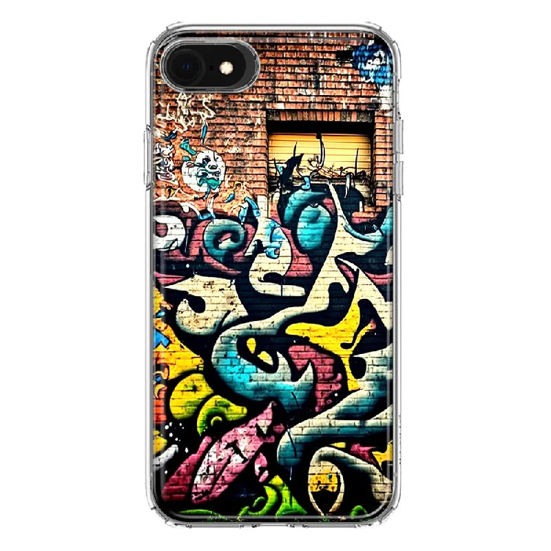 For Apple iPhone 6/7/8/SE 2020/SE 3 2022 Urban Graffiti Wall Art Painting Design Hybrid Protective Phone Case Cover